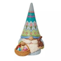 Jim Shore HWC Easter Gnome with Basket Figurine